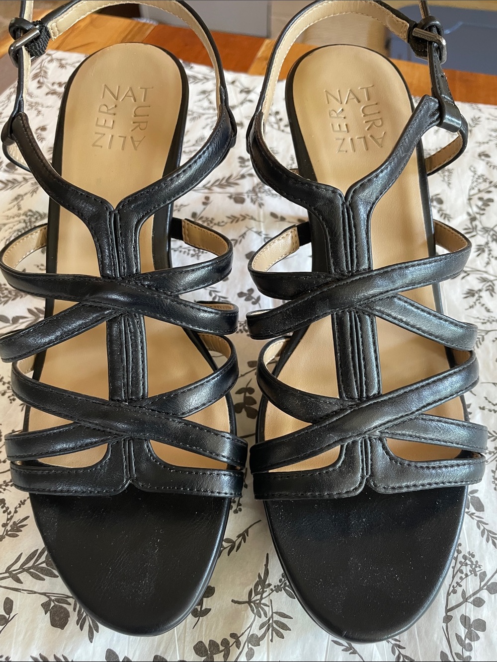 Naturalizer Black Strappy Slingback Heels. NWOT. Never worn! Brand new.